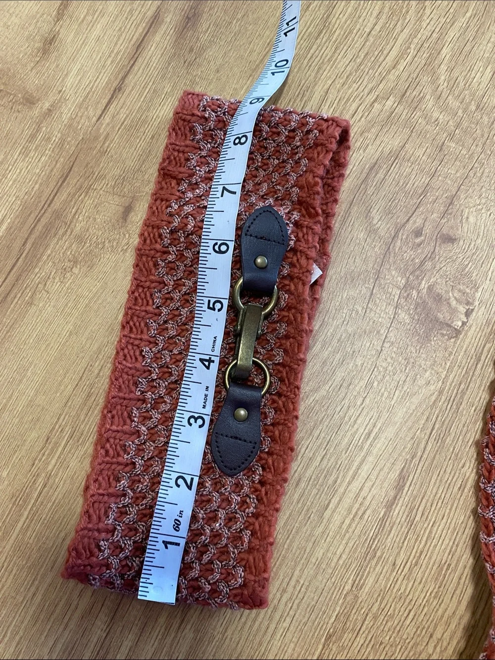 Simply Noelle Rust and Cream Knit Accessory Set